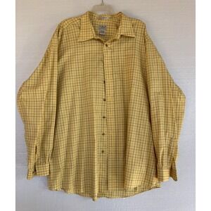 LL Bean 100% Cotton Wrinkle Resistant LS Button Down XXL - Tall Yellow